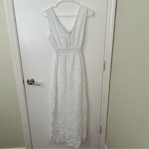 Terzo Millennio | White Sleeveless Linen Maxi Dress | Size Small NWT